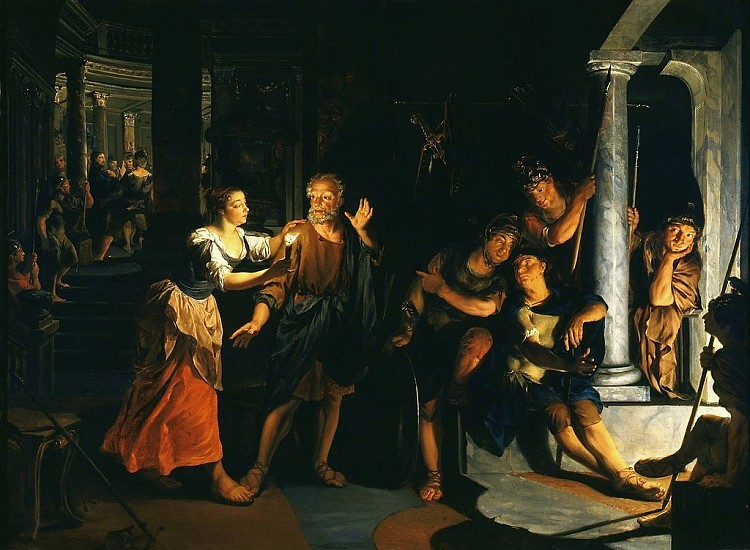 否认圣彼得 Denial of Saint Peter (1640)，尼古拉斯·克尼普菲