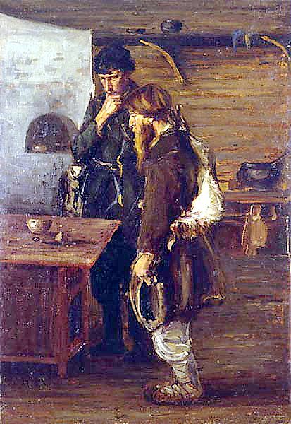 猎人 Hunters (c.1890)，尼古拉·博格丹诺夫·贝尔斯基