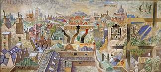 伦敦屋顶 I London Roofs I (1945)，尼科什·哈德吉凯里科什·格希卡斯