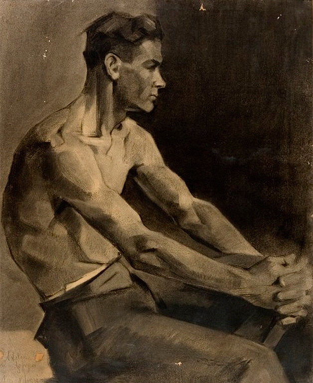 一个男人的画 Drawing of a man (1929)，尼科斯·尼古拉乌