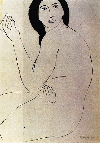 一个女人的画 Drawing of a woman，尼科斯·尼古拉乌