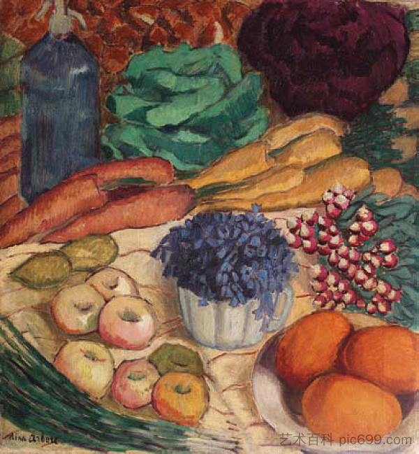 静物画 Still life，尼娜树