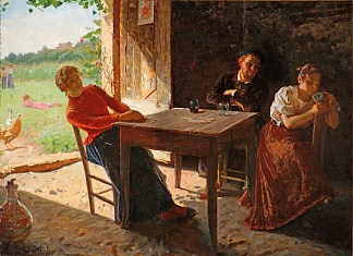 纸牌游戏 The card game (1898)，诺亚·博尔迪尼翁