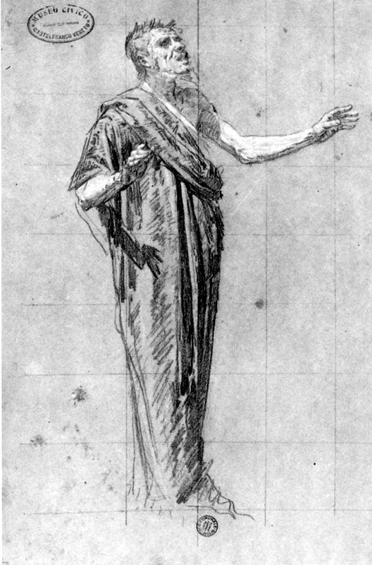 为画作《最后的审判》研究男性形象 Study of a male figure for the Painting ''Last Judgment'' (c.1879)，诺亚·博尔迪尼翁