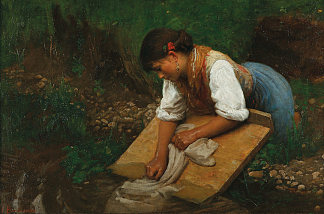 洗衣 妇 Washerwoman (1881)，诺亚·博尔迪尼翁