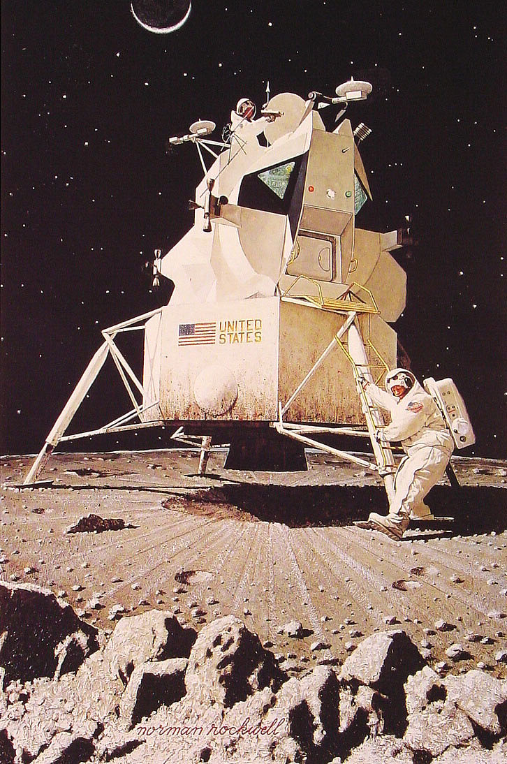 月球上的人 Man on the Moon (1967)，诺曼·洛克威尔