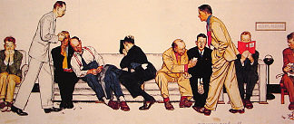 产科候诊室 Maternity Waiting Room (1946)，诺曼·洛克威尔