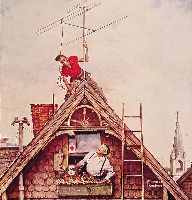 新型电视天线 New Television Antenna (1949),诺曼·洛克威尔