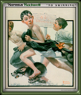 禁止游泳 No Swimming (1921)，诺曼·洛克威尔