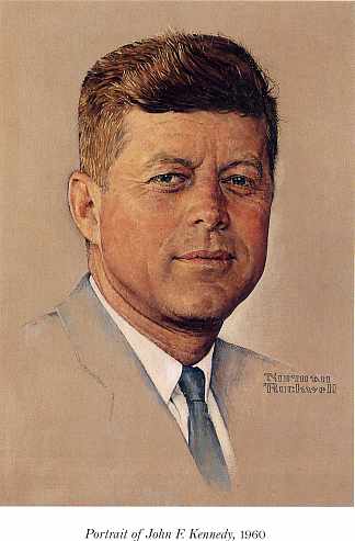 约翰·肯尼迪的肖像 Portrait of John F.Kennedy (1960)，诺曼·洛克威尔