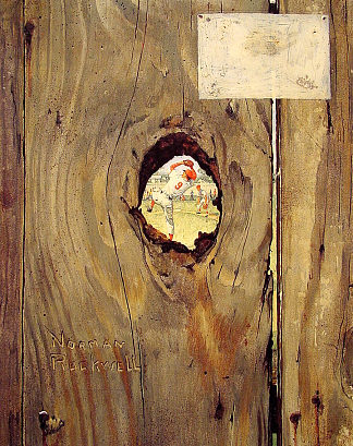 窥视孔 The Peephole (1958)，诺曼·洛克威尔