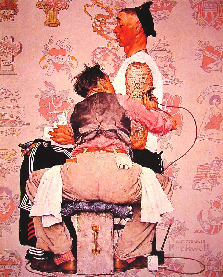 纹身师 The Tattooist (1944)，诺曼·洛克威尔
