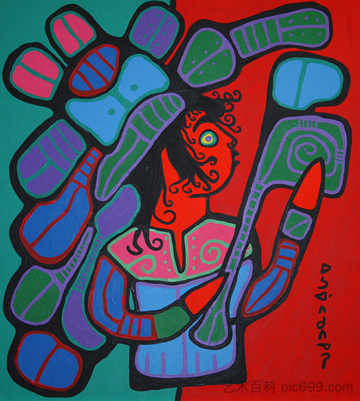 红绿相间的萨满 Shaman On Red and Green (1995)，诺娃尔·墨里塞奥