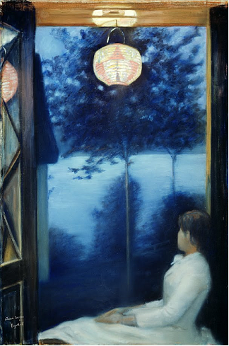 奥斯陆峡湾（日本灯笼） By the Oslofjord (Japanese Lantern) (1886)，织田克罗格