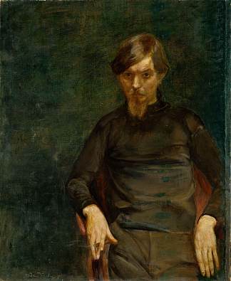 瑞典画家伊瓦尔·阿罗塞尼乌斯的肖像 Portrait of the Swedish Painter Ivar Arosenius (1905)，织田克罗格