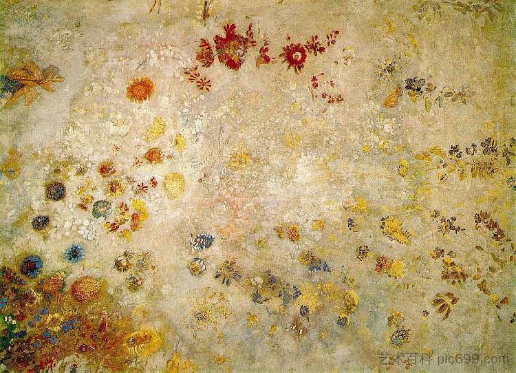 装饰板 Decorative Panel (c.1902)，奥迪隆·雷东