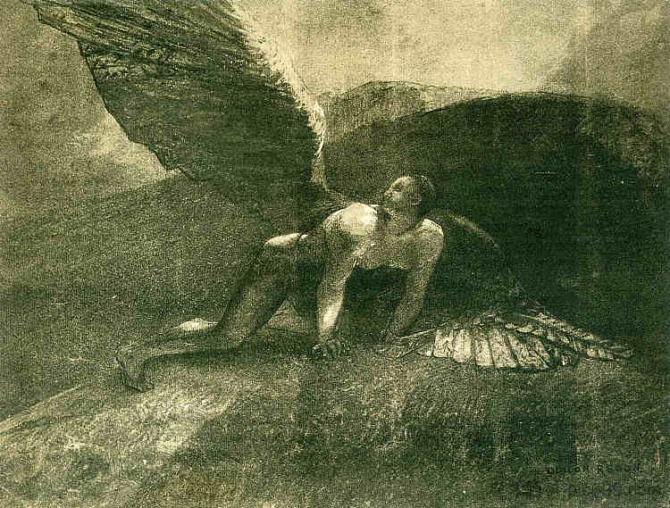 堕落天使 Fallen Angel (1872)，奥迪隆·雷东