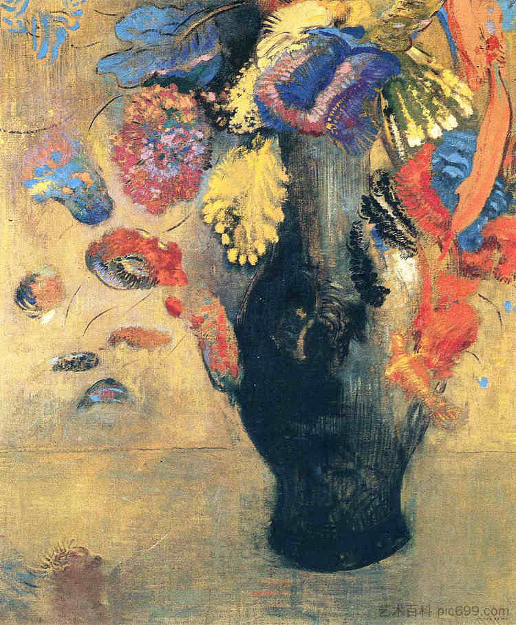 花 Flowers (c.1903)，奥迪隆·雷东