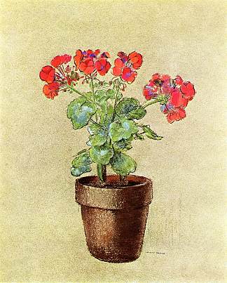 天竺葵 Geraniums (1902)，奥迪隆·雷东