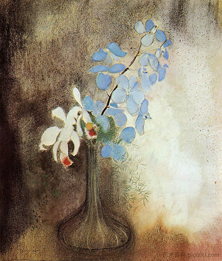 兰花 Orchids (c.1912)，奥迪隆·雷东