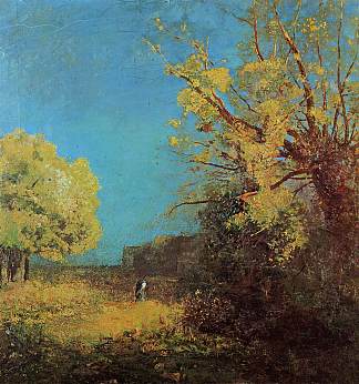 佩勒巴德景观 Peyrelebade Landscape (1880)，奥迪隆·雷东