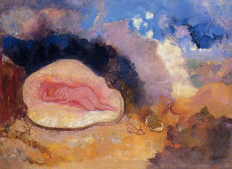 维纳斯的诞生 The Birth of Venus (c.1912)，奥迪隆·雷东