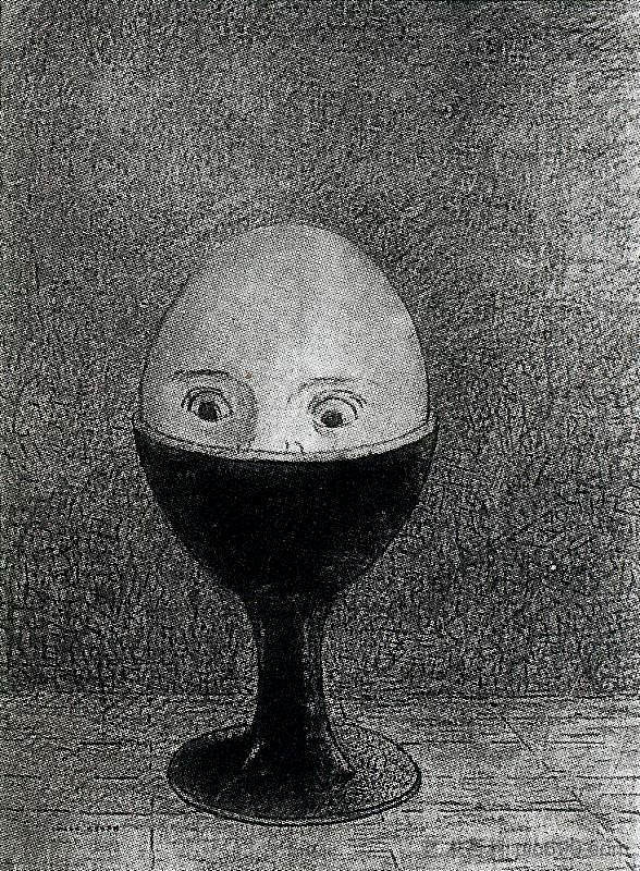 蛋 The Egg (1885)，奥迪隆·雷东