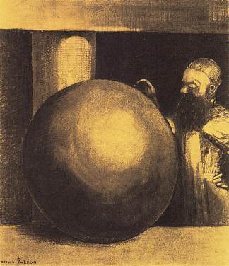 囚徒（布莱特） The Prisoner (Boulet) (1879)，奥迪隆·雷东