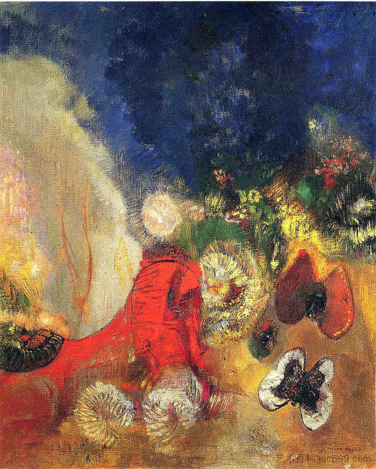 红色狮身人面像 The Red Sphinx,奥迪隆·雷东