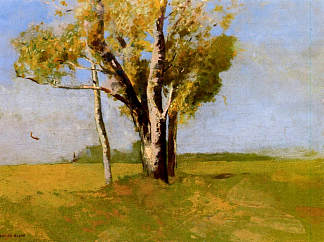 树 Trees (c.1875)，奥迪隆·雷东