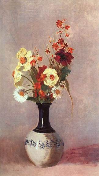 花瓶 Vase of Flowers，奥迪隆·雷东