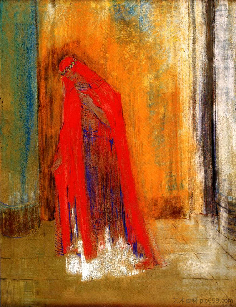 红衣女人 Woman in Red，奥迪隆·雷东