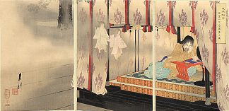 后醍醐天皇 Emperor Go-Daigo (1890)，尾形月耕