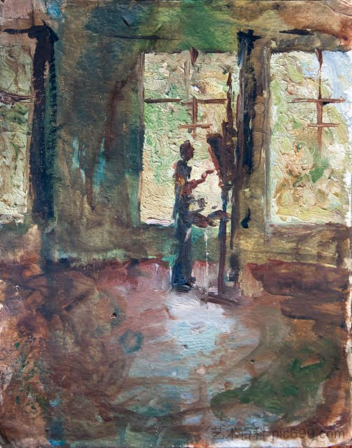 在车间 In the Workshop (c.1982 - c.1984)，奥列格·霍洛西