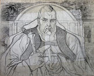 大都会安德烈·谢普蒂茨基的肖像（作品“沉重的梦想”） Portrait of Metropolitan Andrei Sheptytsky (To the composition “Heavy Dream”) (1920; Ukraine                     )，奥列克萨·诺瓦基夫斯基