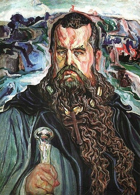 摩西（安德烈·谢普蒂茨基的肖像） Moses (Portrait of Andrei Sheptytsky) (1915 - 1919; Ukraine  )，奥列克萨·诺瓦基夫斯基