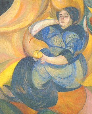 女性肖像 Female portrait (1914; Kiev,Ukraine                     )，博格马佐夫