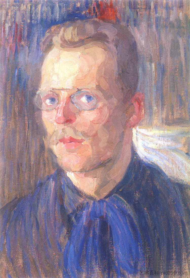 自画像 Self-portrait (1907; Kiev,Ukraine  )，博格马佐夫