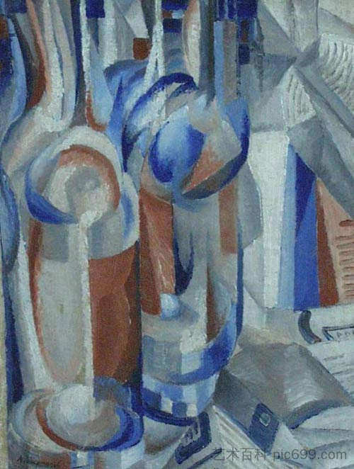 静物画。瓶。 Still life. Bottles.，博格马佐夫