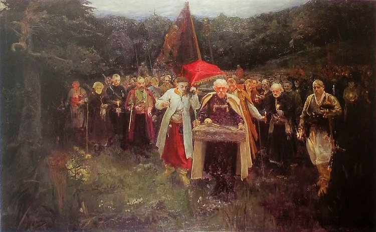 基什·奥塔曼的葬礼 Burial of a Kish Otaman (1900)，穆里什科