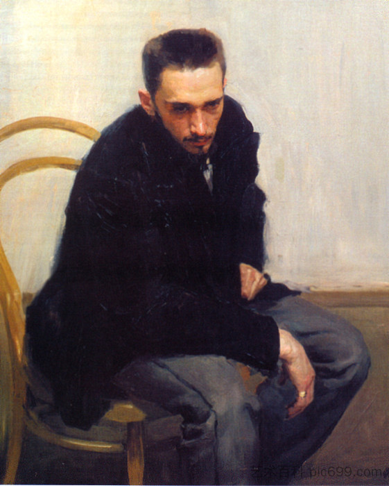 尼古拉·彼得罗夫的肖像 Portrait of Mykola Petrov (1898)，穆里什科