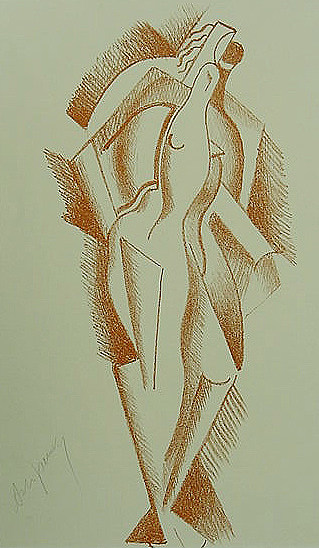 女性裸体（Frauenakt） Female Nude (Frauenakt) (1921)，亚历山大・阿尔基边克