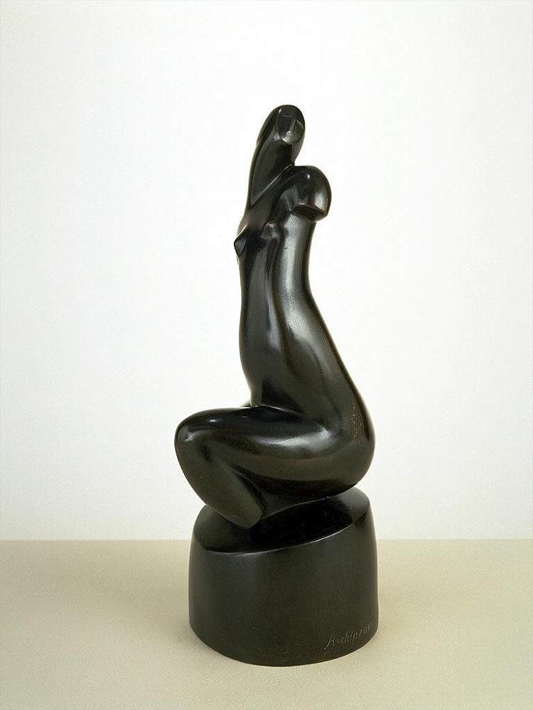 坐着的女性裸体（黑色躯干） Seated Female Nude (Black Torso) (1909 - 1911)，亚历山大・阿尔基边克