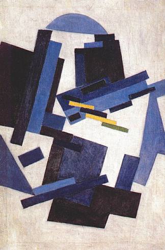 抽象构图 Abstract Composition (c.1910)，奥尔加·罗赞诺娃