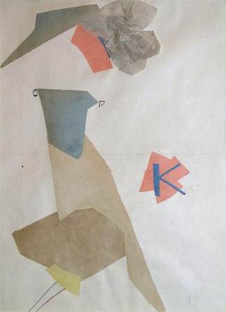 拼贴 Collage (1918)，奥尔加·罗赞诺娃
