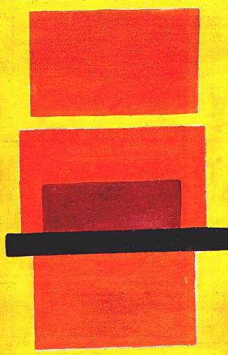 彩色绘画（非客观构图） Color Painting (Non-Objective Composition) (1917)，奥尔加·罗赞诺娃