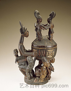 带数字的碗 Bowl with figures (1925; Nigeria ),伊势的奥洛维
