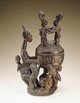 带数字的碗 Bowl with figures (1925; Nigeria                     )，伊势的奥洛维