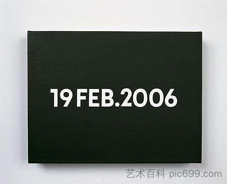 2006年2月19日（摘自今日系列） 19 February 2006 (from Today Series) (2006)，河原温