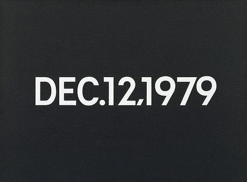 1979年12月12日（摘自《今日系列》周三） Dec. 12, 1979 (from Today Series, Wednesday) (1979)，河原温